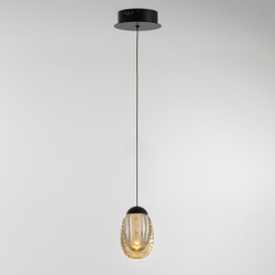 Подвесной светильник MD25090022-1A matt black/champagne