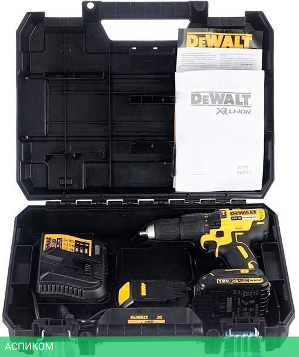 Дрель-шуруповерт DeWalt DCD778S2T-QW кейс