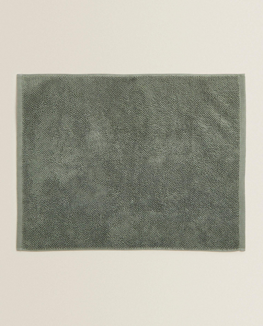 ZARA HOME КОВРИК ДЛЯ ВАННОЙ ИЗ ОРГАНИЧЕСКОГО ХЛОПКА, ХАКИ