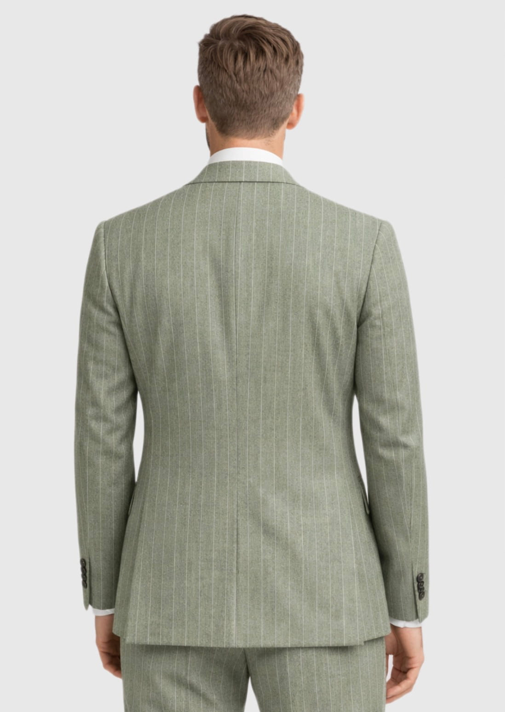 Мужской двубортный костюм (хаки) А111