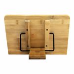 Подставка для книг и планшетов бамбуковая BRAUBERG, 28х20 см, регулируемый угол, 237895