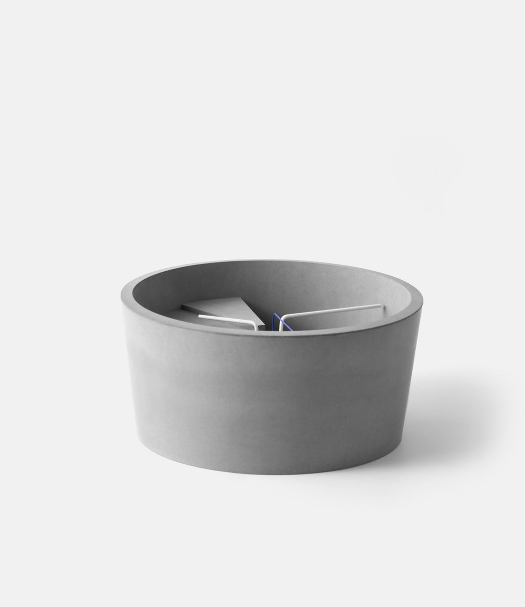 22STUDIO 4th Dimension Wall Clock 150mm (Синий) — настенные часы из бетона