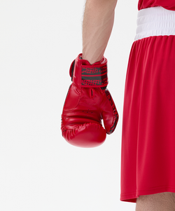 Перчатки боксерские ODIN, ПУ, красный, 12 oz