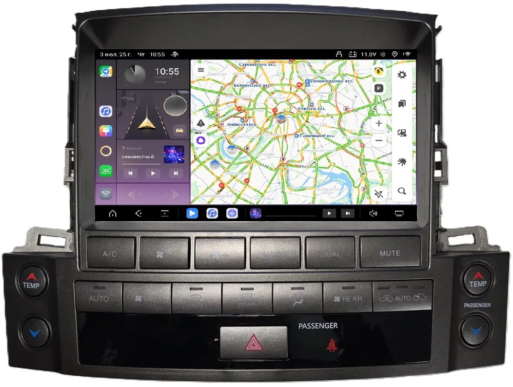 Магнитола для Lexus LX570 2007-2015 - Carmedia KP-L9001FW QLed, Android 13, TS20, CarPlay, SIM-слот