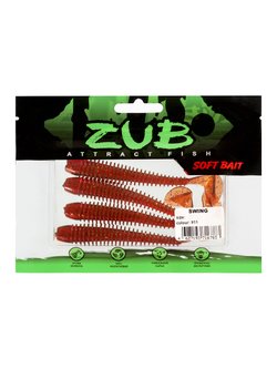 Приманка ZUB-SWING 99мм(4")-4шт, (цвет 911) машинное масло с блестками