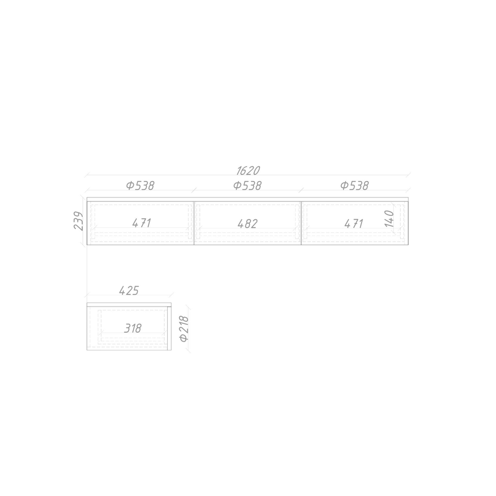 Консоль подвесная ML011