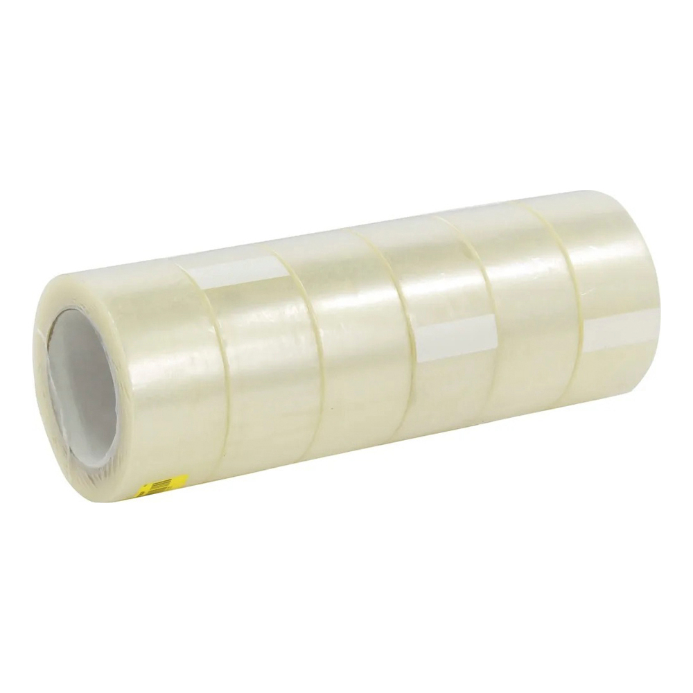 Клейкая лента (скотч) Basir 48 мм * 100 м, толщина 50 мкм, прозрачная, 6 шт