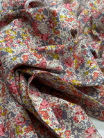 Хлопок Liberty белый с разноцветным цветочным принтом Organic Tanya Lawn Cotton