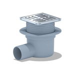 50 трап с гориз. спуском, рег решетка 100х100 нерж, СУХОЙ АНИ пласт TQ5602