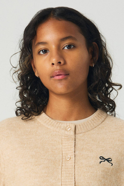 H&M Кардиган с вышивкой, бежевый