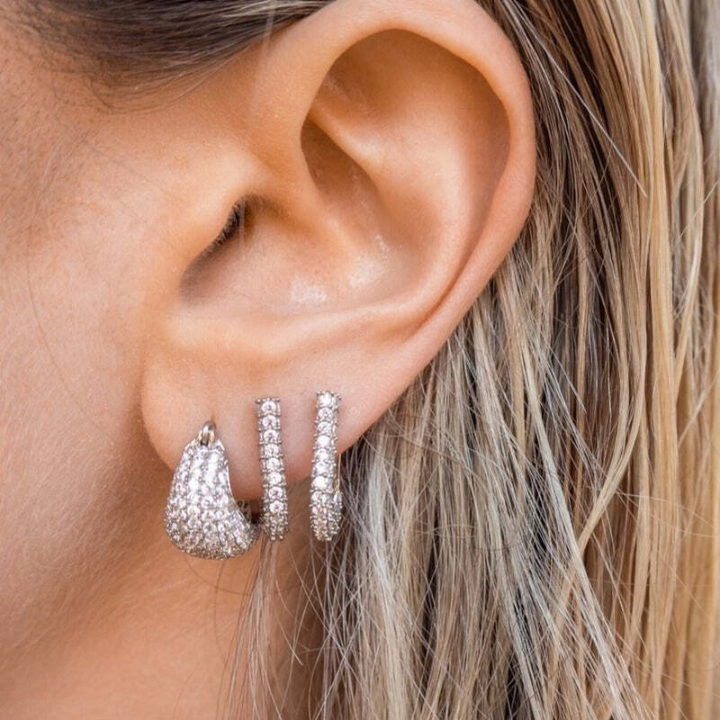 Серьги-кольца Блестящая Ривьера – Серебро