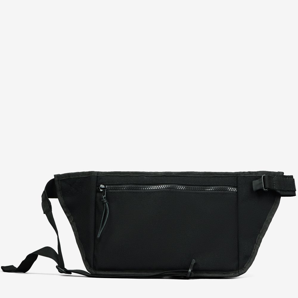 Сумка поясная Якорь Снабжение ВС Черная Кожа/Нейлон