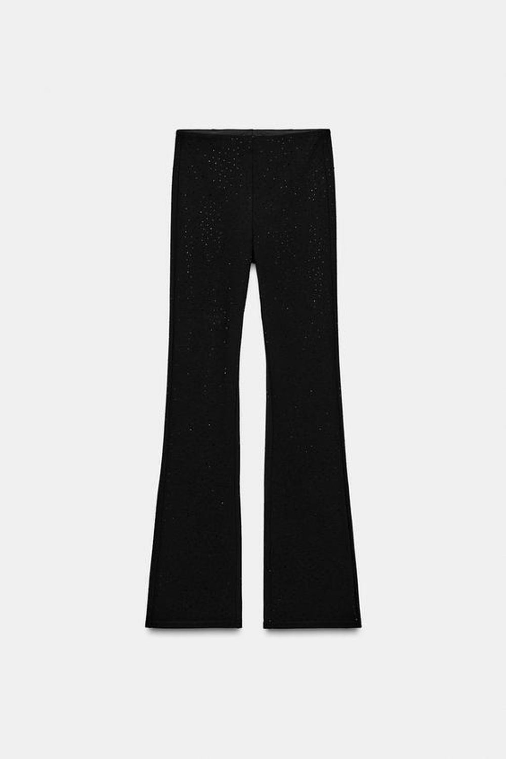 ZARA ЛЕГИНСЫ FLARE С БЛЕСКОМ, ЧЕРНЫЙ