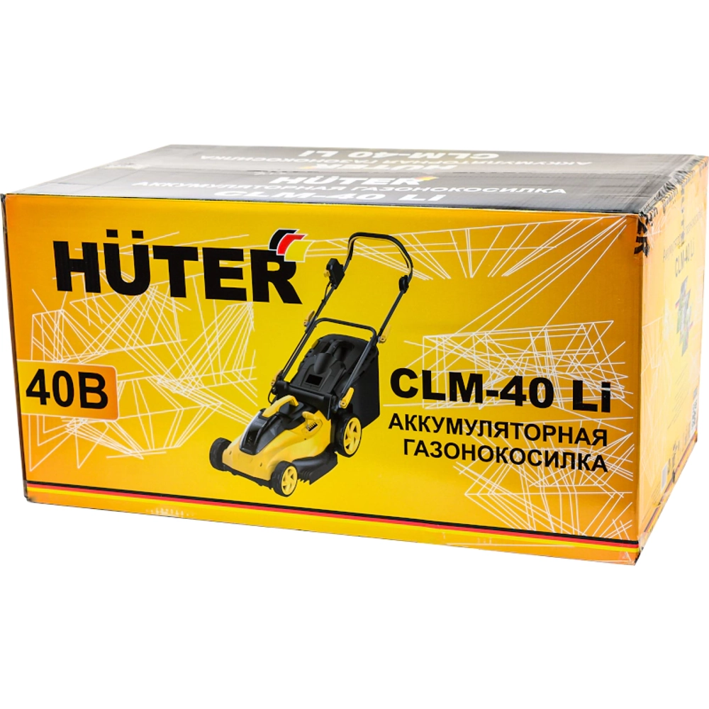Газонокосилка аккумуляторная HUTER CLM-40 Li 40В (1 x 4 Ач, ЗУ) нож 38 см, 70/4/10