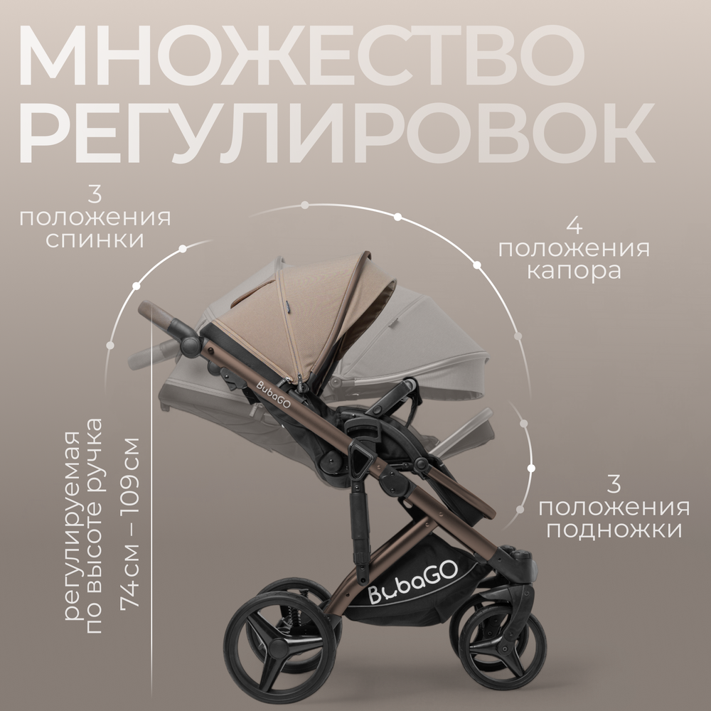 Модульная коляска BubaGO Rosano 3в1