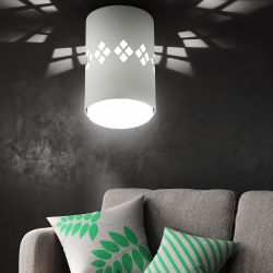 Светильник накладной ЭРА OL10 LD GX53 WH под лампу GX53 со светодиодной подсветкой 1Вт белый | Накладные светильники