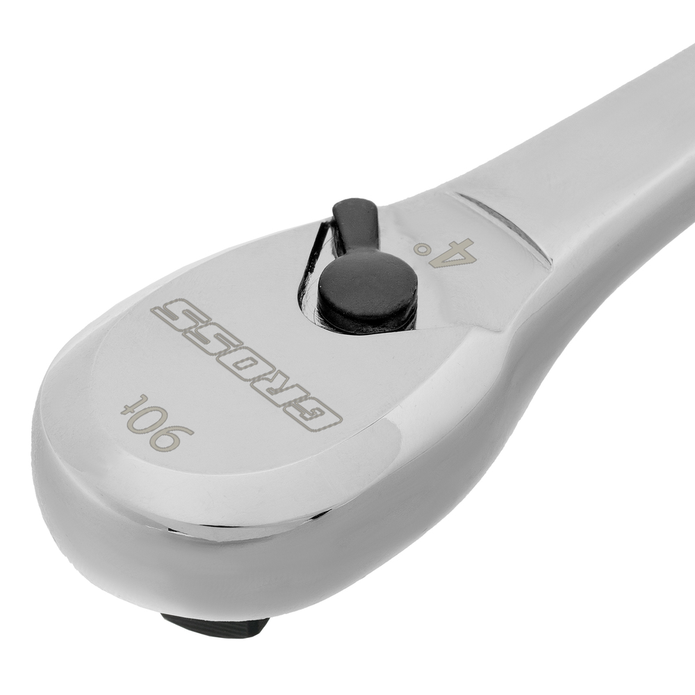 Ключ-трещотка 3/8", CrV, 90 зубьев, усиленный, хром Gross