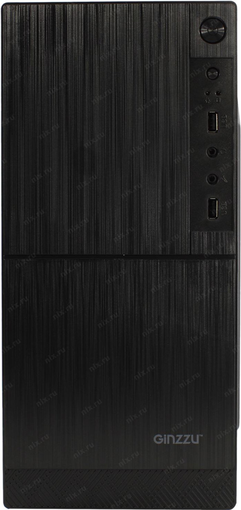 Корпус Minitower Ginzzu B190 MicroATX 450W-12см (24+4пин)