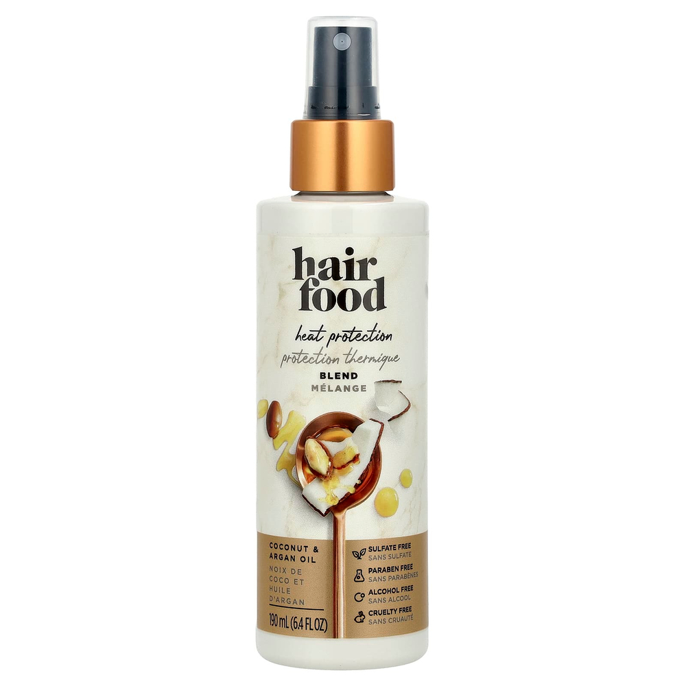 Hair Food, Термозащитная смесь, кокосовое и аргановое масло, 190 мл (6,4 жидк. унц.)