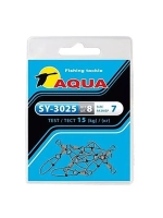 Карабин с вертлюгом для рыбалки SY-3025 №02 (упк. 8 шт.)