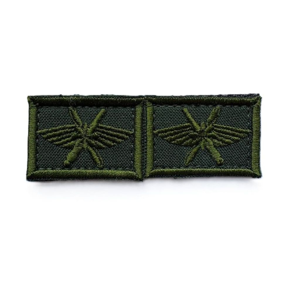 Нашивка петличная на липучке ВКС полевая