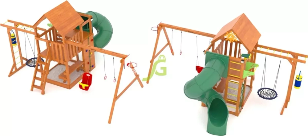 Детская площадка Крафт Pro 4 с трубой