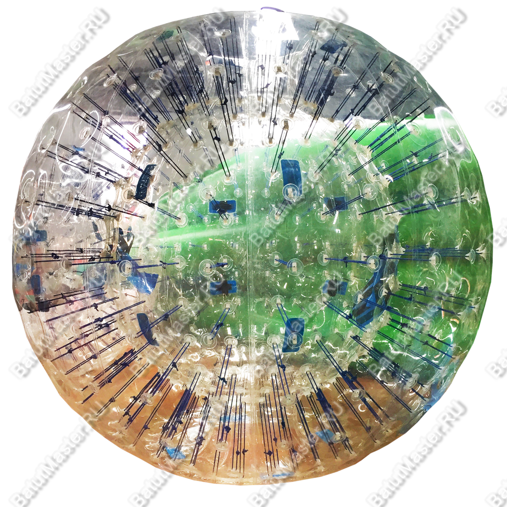 Зорб ПВХ"Капля", с цветными стропами, диаметр 3 м