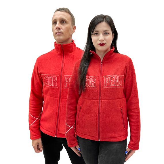 Кофта флисовая на молнии Scorpena Collection красная