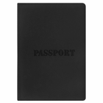 Обложка для паспорта мягкий полиуретан "PASSPORT" черная STAFF (5 штук в упаковке)