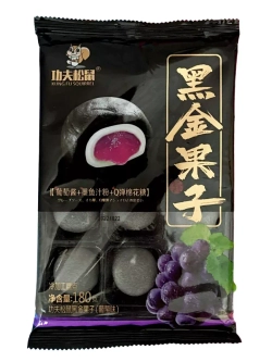 Пирожные моти Kung Fu Mochi черные с виноградной начинкой 180 г