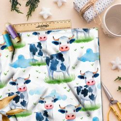 Ткань премиум Оксфорд 600D анимационные коровы