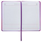 Ежедневник недатированный А5 138х213 мм BRAUBERG "Holiday" под кожу, 136 л., фиолетовый, 111671
