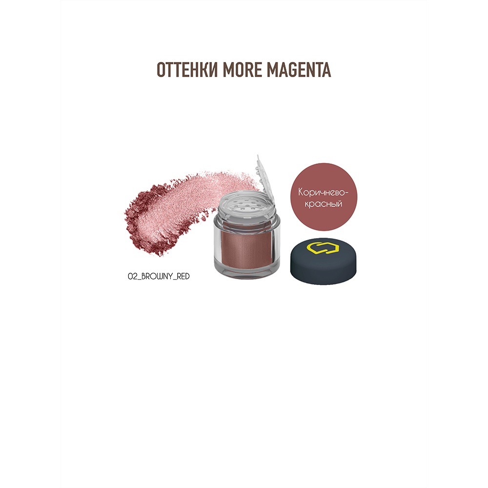 Оттенки "More Magenta". Минеральные тени и пигменты