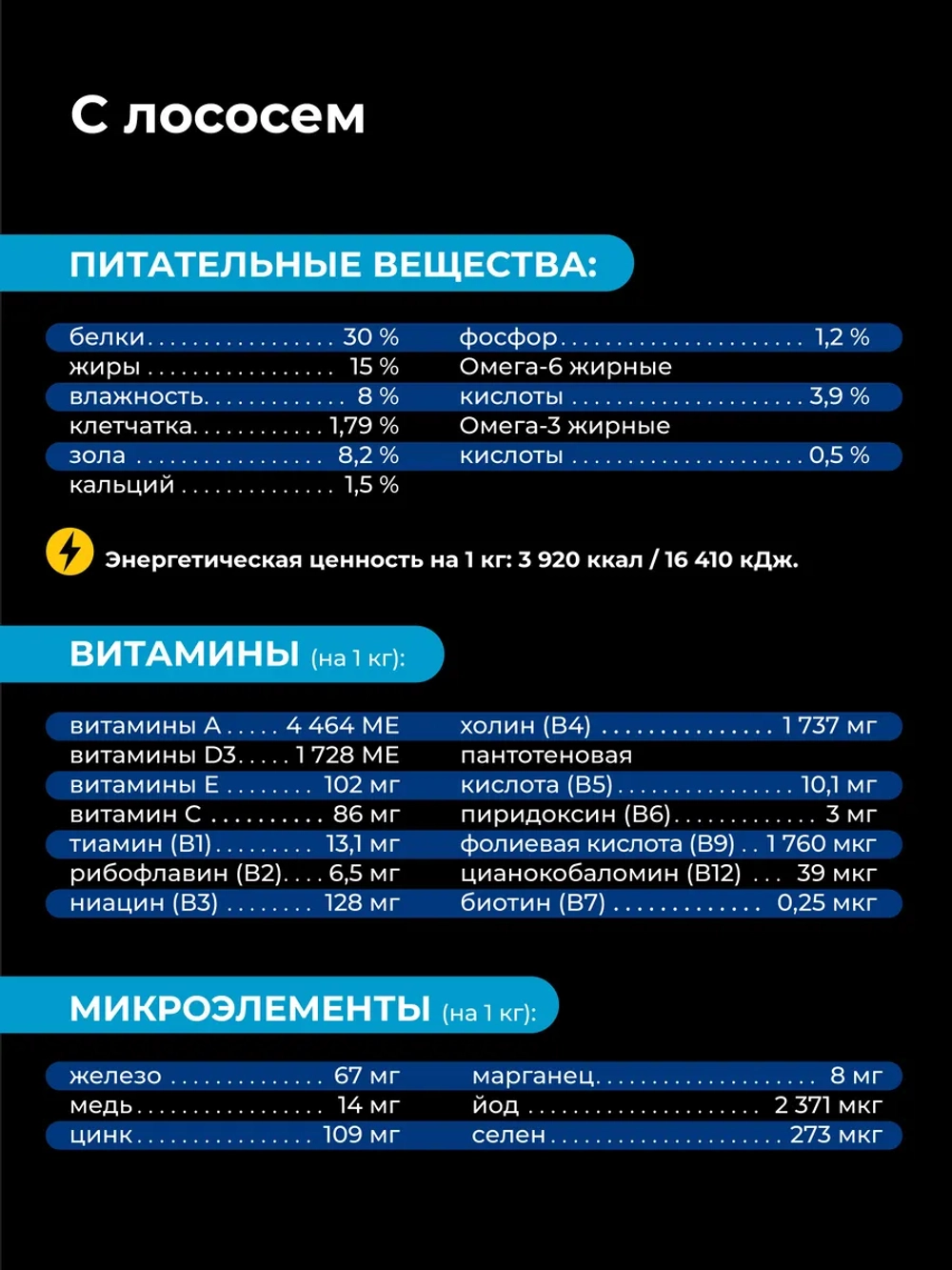 Корм для кошек породы Корниш-рекс, с лососем, 2 кг