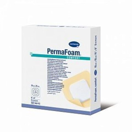 PERMAFOAM comfort - Самоклеящиеся губчатые повязки: 15 х 15 см; 5 шт.
