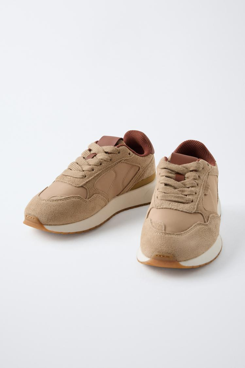 ZARA ПОВСЕДНЕВНЫЕ КРОССОВКИ, КОРИЧНЕВЫЙ