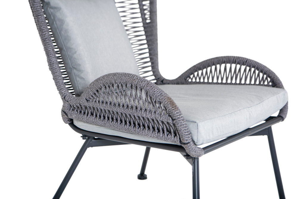 Кресло Мадрид, арт. LCAR6001, в комплекте с подушками, цвет темно-серый