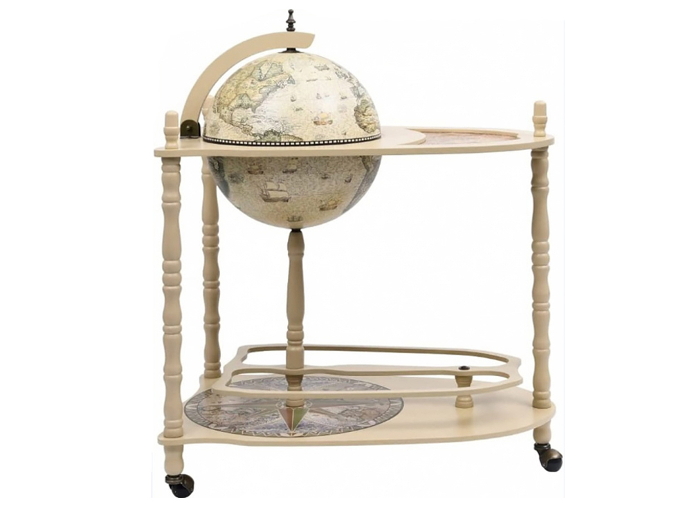Глобус-бар напольный со столом, сфера 33 см, Ptolemaeus