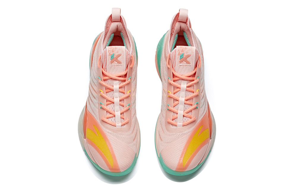 Anta Anta KT6 Low "Flamingo" Thompson wear-resistant breathable low-top basketball shoes pink green