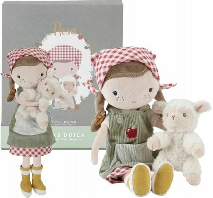 Мягкая игрушка Little Dutch Farmerka Rosa 35 cm - Мягкая кукла-обнимашка Фермер Роза с овечкой 35 см - Little Dutch LD4565