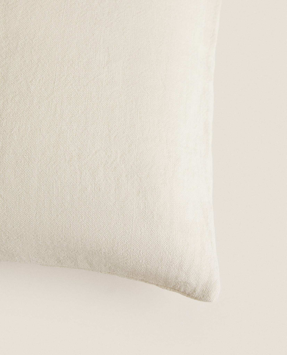 ZARA HOME ЛЬНЯНОЙ ЧЕХОЛ ДЛЯ ДЕКОРАТИВНОЙ ПОДУШКИ, ПЕСОЧНЫЙ