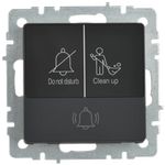 BRITE Кнопка звонка с индикацией для отелей 10А ВС10-1-9-БрГ графит IEK