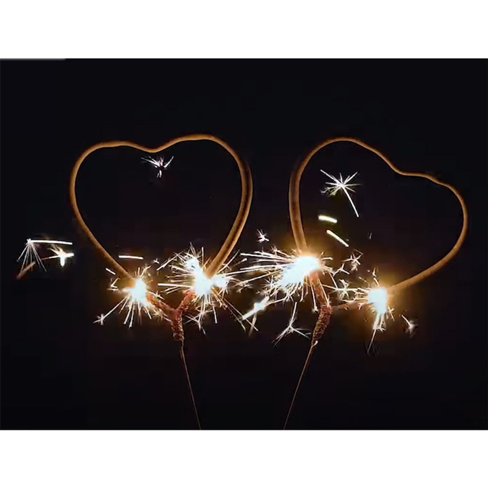 Свечи бенгальские «Сердце» 16 см, 2 шт