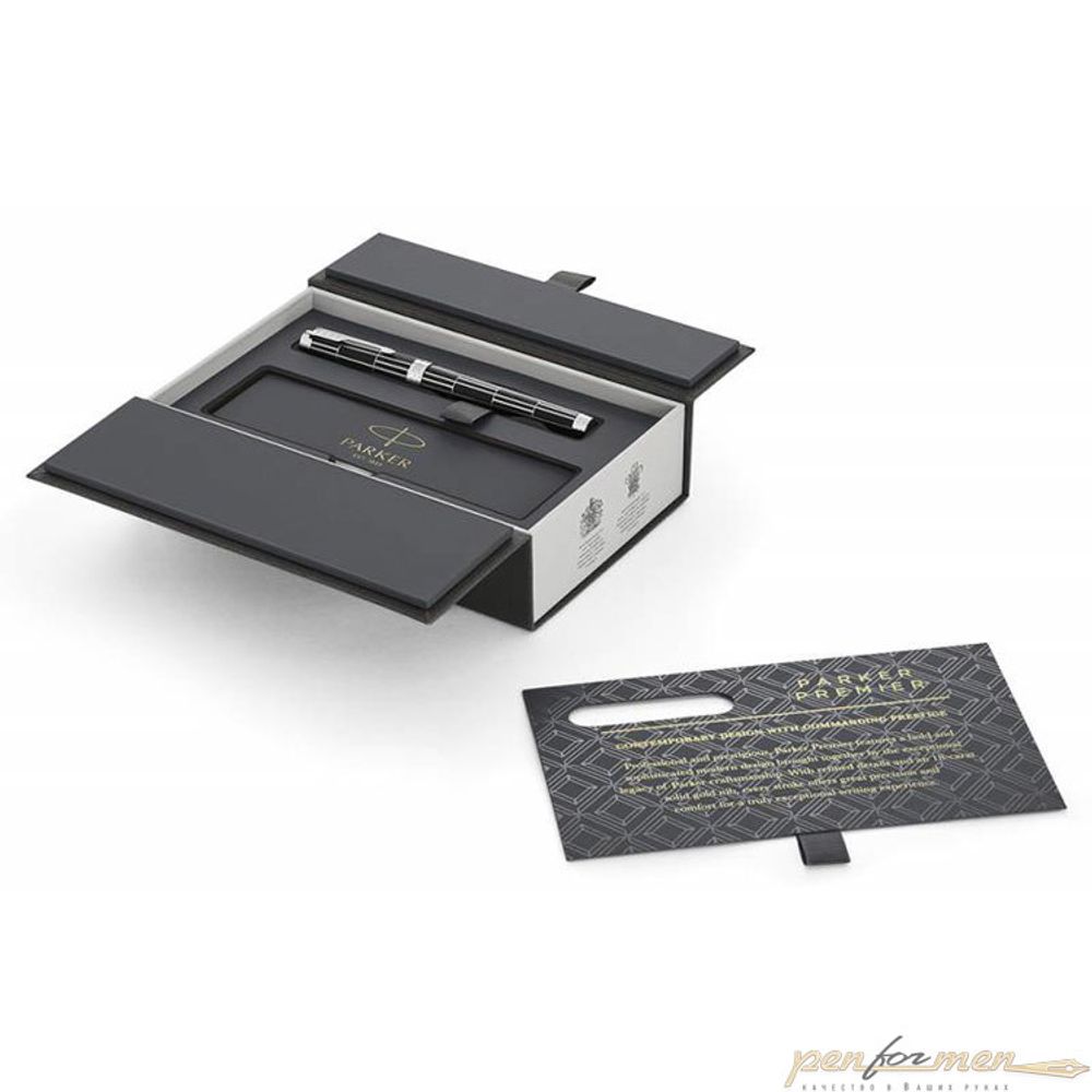 Перьевая ручка Parker Premier F565 Luxury Black CT перо 18К F (1931401)