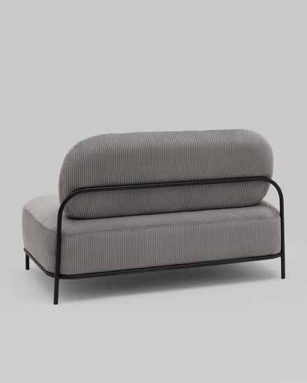 Диван Стоун велюр рельефный светло-серый