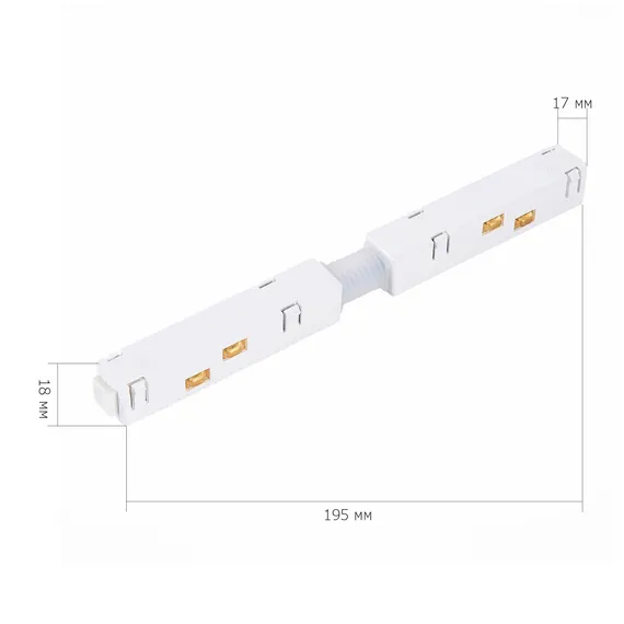 ST006.539.00 Коннектор питания прямой для магнитного шинопровода ST-Luce Белый СКАЙЛАЙН 48V