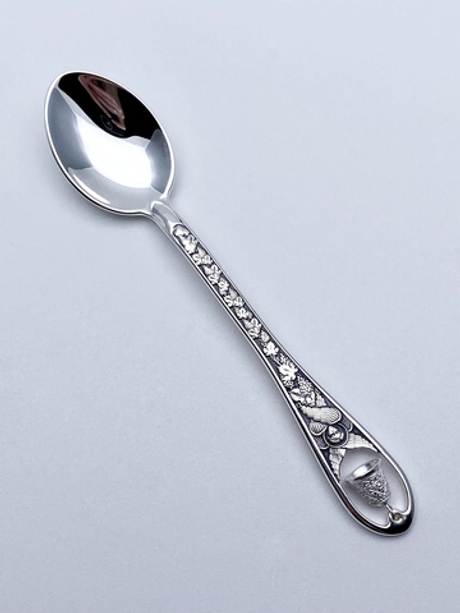 Ложка из серебра /Частичное чернение/Серафим