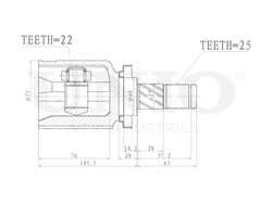 ШРУС внутренний UNIO CVJ-30099