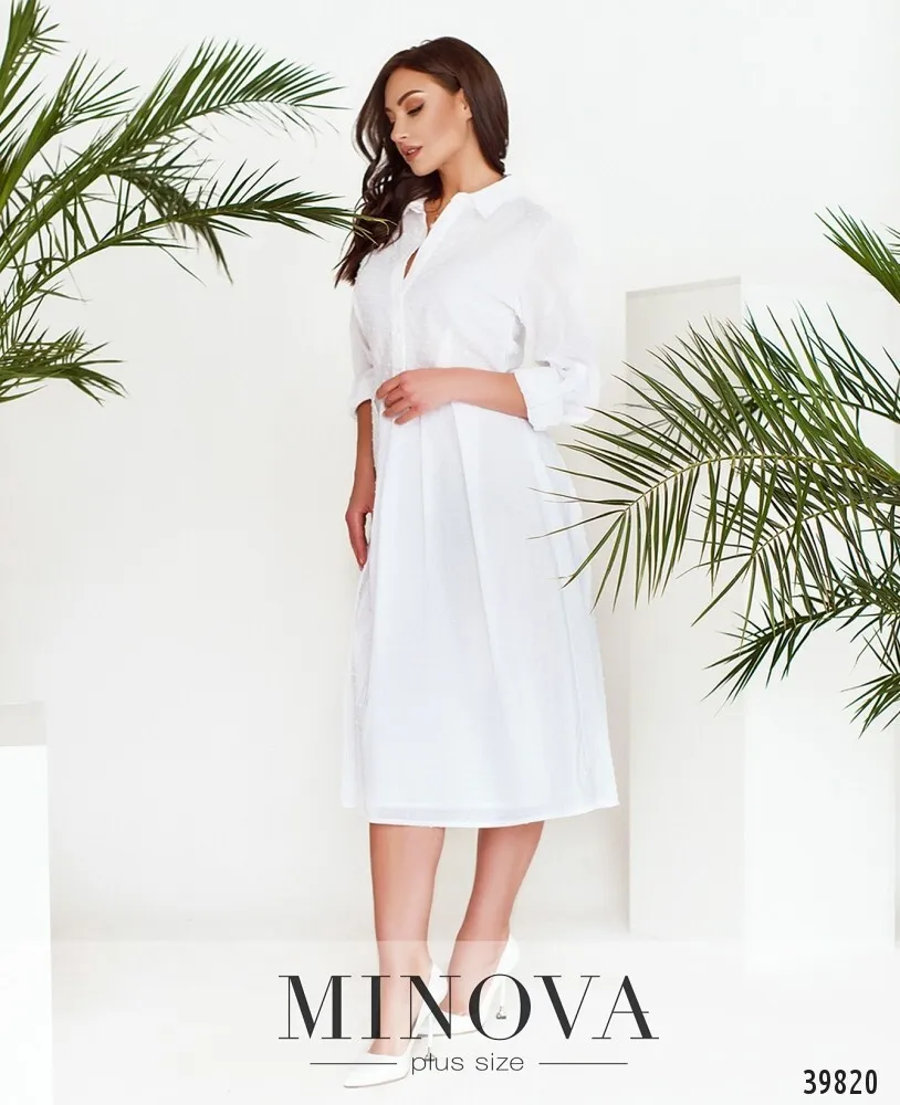 Платье 3151B-белый Minova
