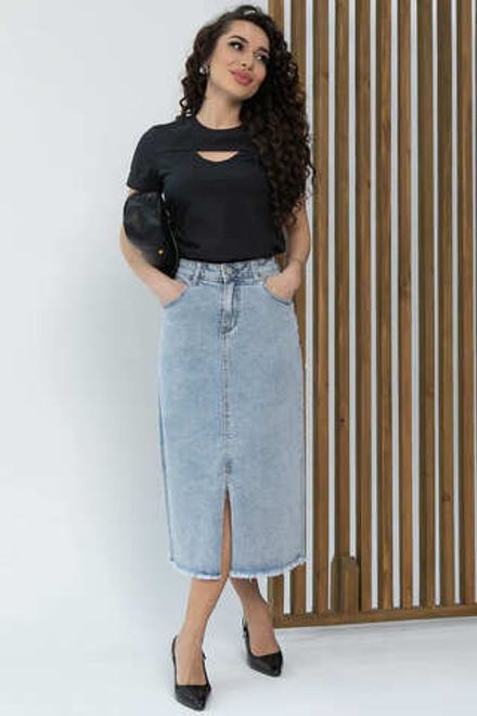 Юбка Самара (серо-голубая) Ю13576-4М LT Collection